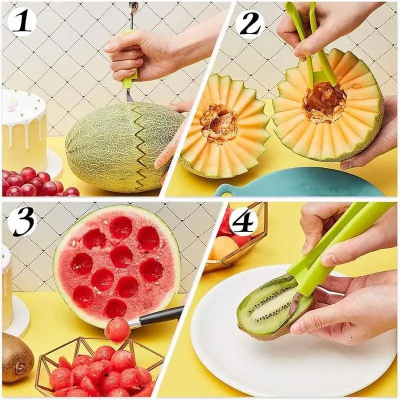 SnapSlice | Multi-Cut 3-in-1 fruitmes – Snelle appelschiller en portiesnijder voor eenvoudig gebruik