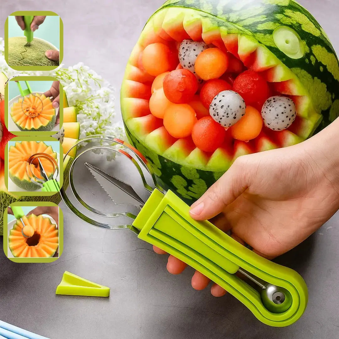 SnapSlice | Multi-Cut 3-in-1 fruitmes – Snelle appelschiller en portiesnijder voor eenvoudig gebruik