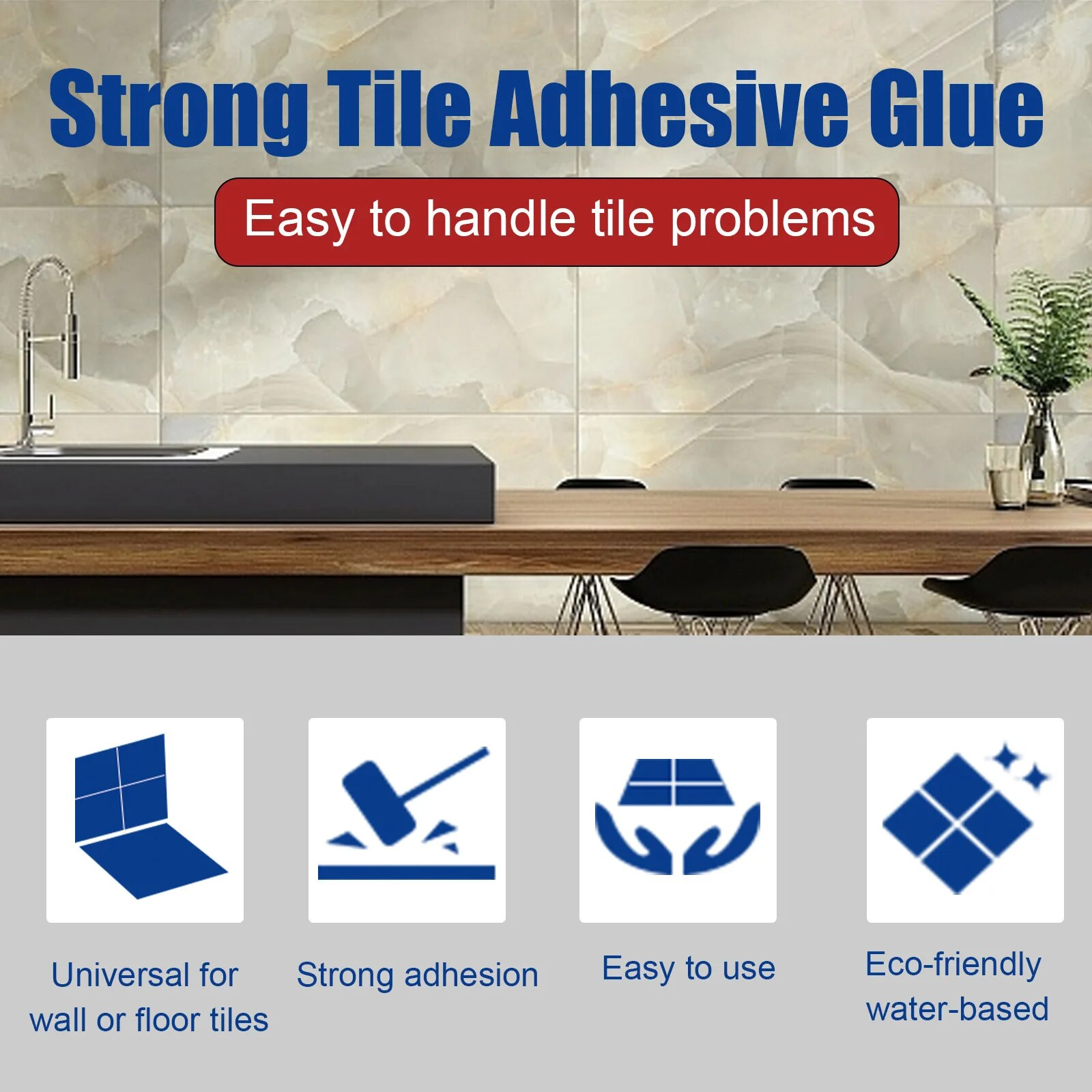 TileRenew | Tegelreparatieset - Snelle, gemakkelijke tegelreparatie voor badkamer, keuken en keramische tegels