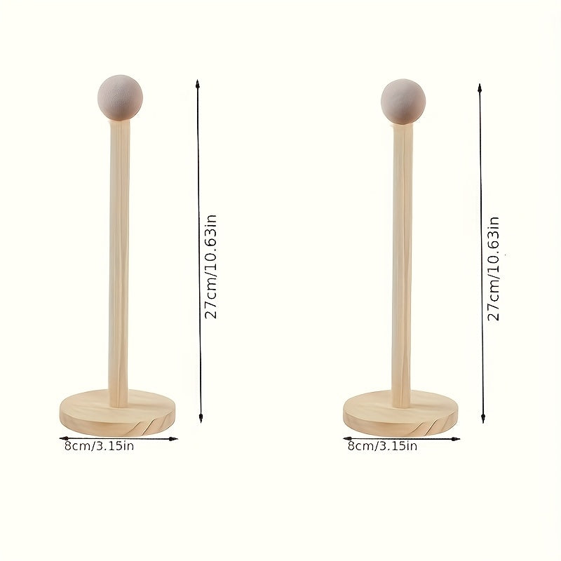 GlossyWood | Meerlaagse massief houten organizer voor haaraccessoires, scrunchies, clips en sieraden – Duurzame opbergtoren voor op het bureau