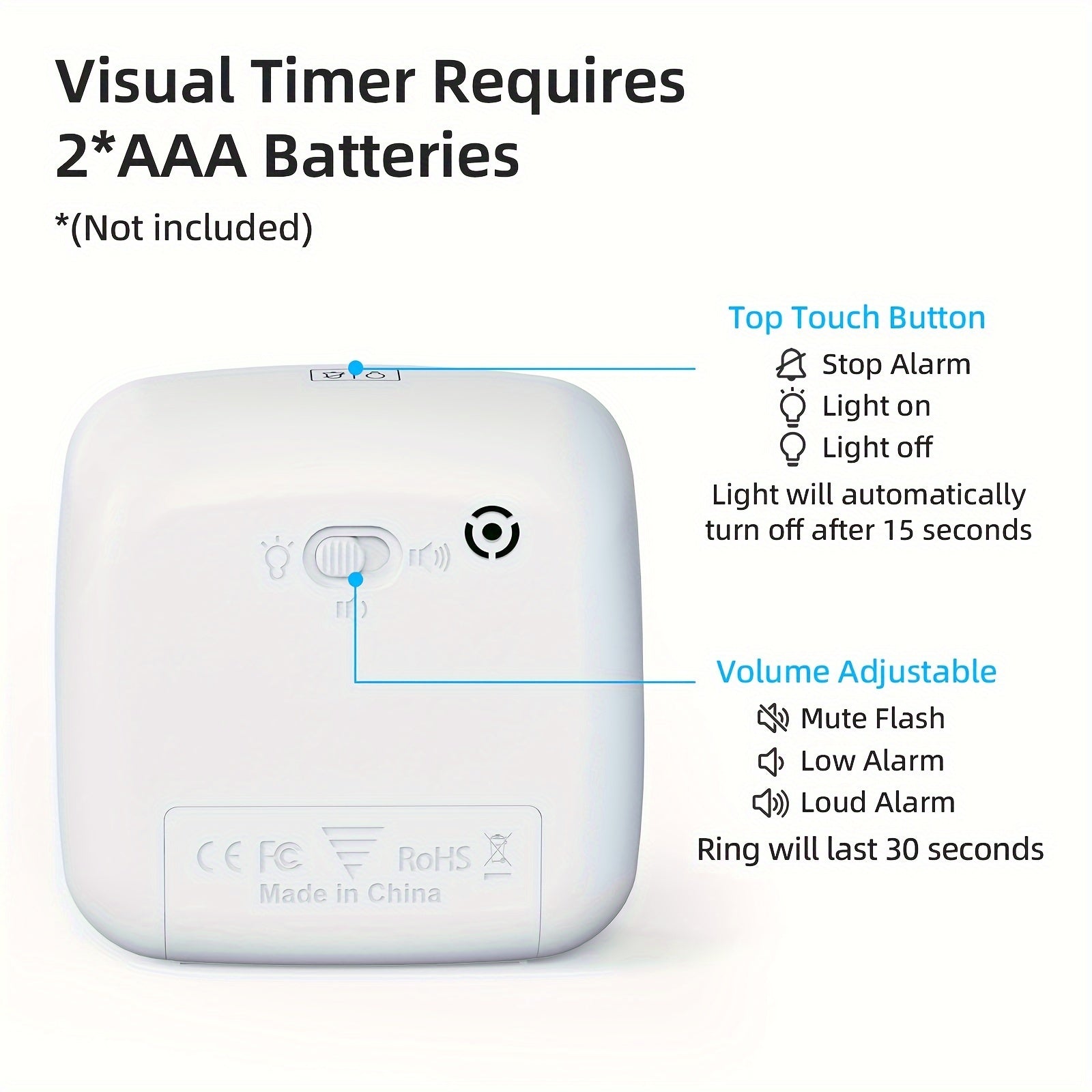 PrismTimer | Rainbow visuele timer met nachtlampje – 60 minuten aftellen