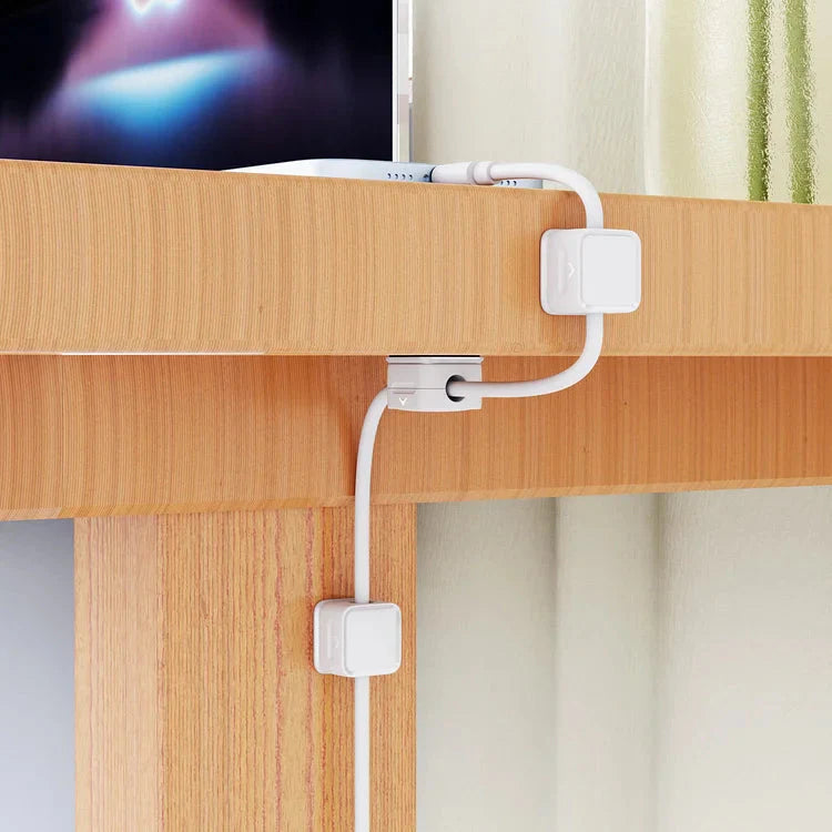 CordMag | Magnetische Kabel Organizer Clip, Bureau Dock Kabelhouder, Netjes Kabelbeheer voor Stroomkabels
