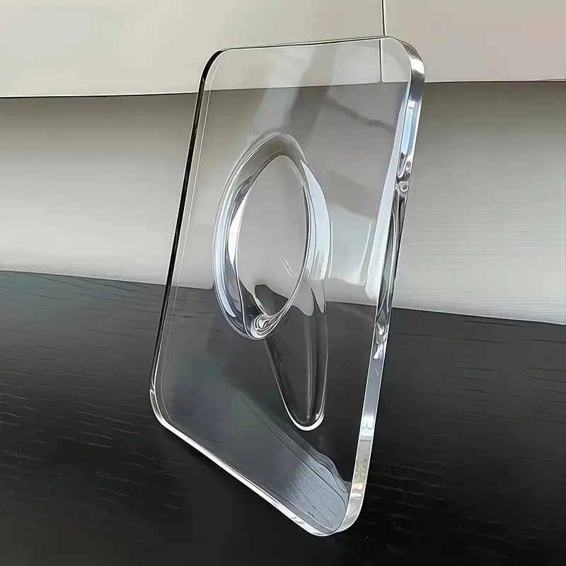VireFrame | Moderne Acryl Vaas – Transparant Rechthoekig Design met Fijn Frame-achtig Structuur