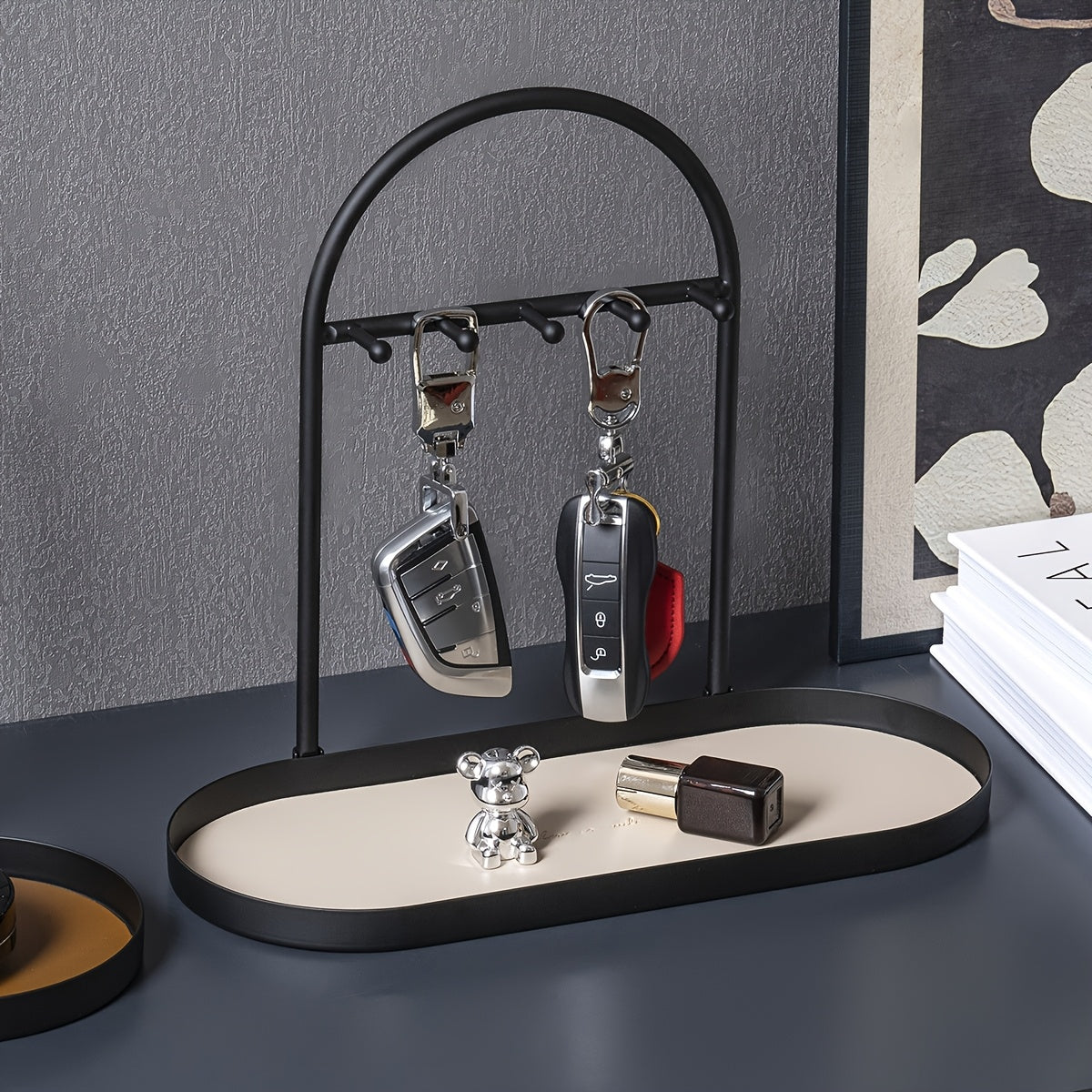 Ovaluxe | Elegant ovaal metalen juwelen- en sleutelbakje - multifunctioneel opbergsysteem voor de ingang en het dressoir