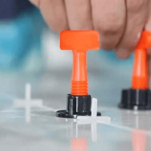 TileGrip | 50-Set Herbruikbaar Tegel Waterpas Systeem (PP & 430 Roestvrij Staal) - DIY Tegel Spacer Kit
