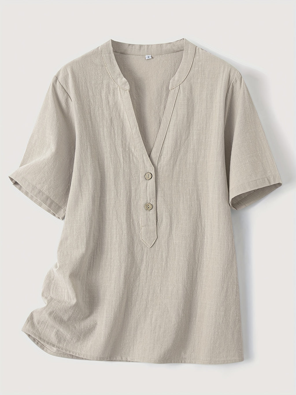 Xylia | Dames Elegante V-Hals Blouse – Loszittend, Top met Knopen aan de Voorzijde