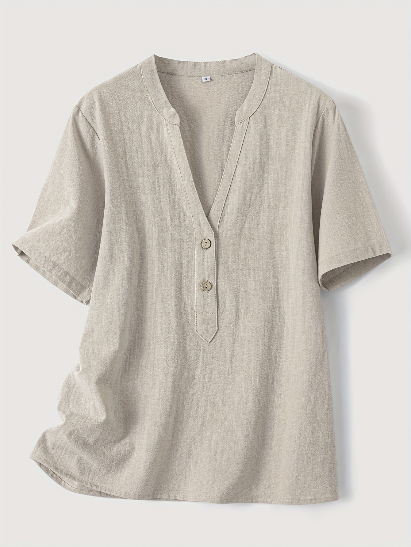 Xylia | Dames Elegante V-Hals Blouse – Loszittend, Top met Knopen aan de Voorzijde