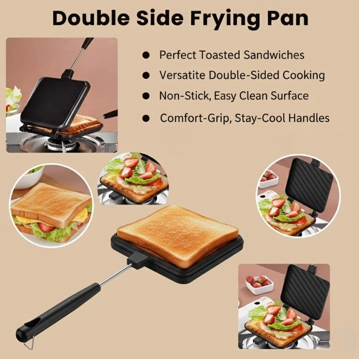 ToastFlip | Sandwichgrill met dubbele antiaanbakplaat – Flip Pan Toaster