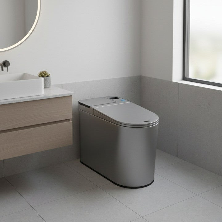ToiLift | Automatische lift-afvalbak met geïntegreerde borstel – Handsfree afvalbak voor de badkamer