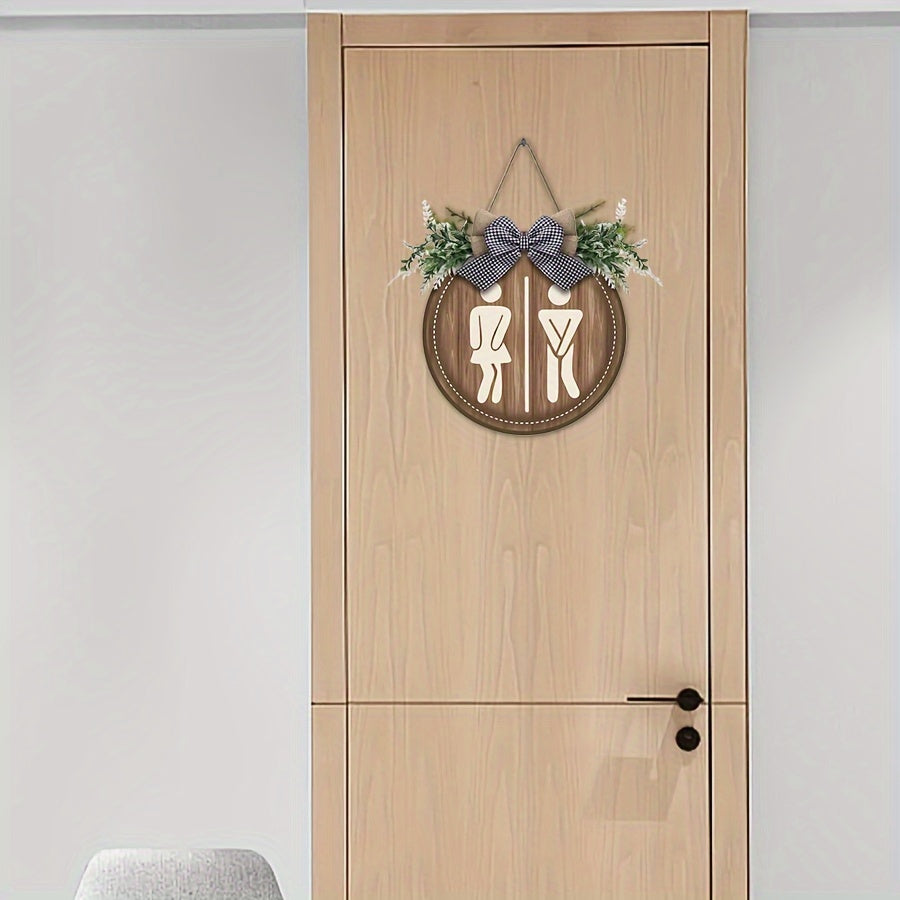 WoodsyOasis | Boerderij toiletbord - Rustieke Houten Muur Hangende Decoratie