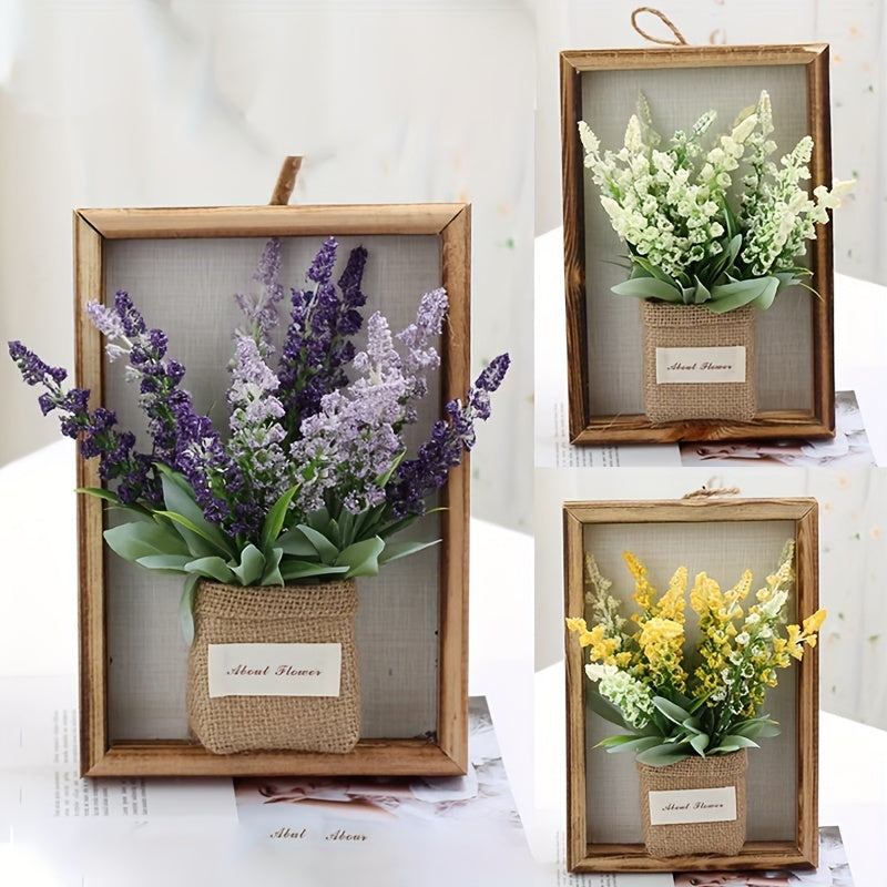 Botanique | 3D Bloemsierkunst - Houten frame met levensechte bloemstukken voor thuisdecoratie