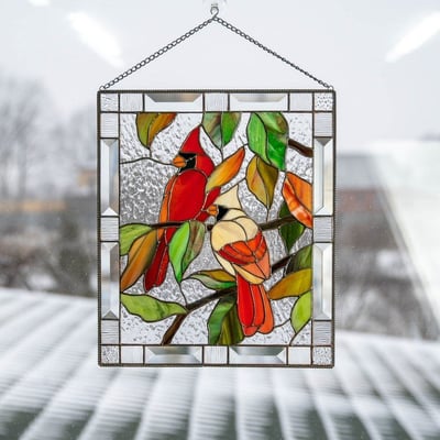 AeriGlass | Acryl Gebrandschilderd Glas Wanddecoratie - Kleurrijk Zon-Vanger Paneel