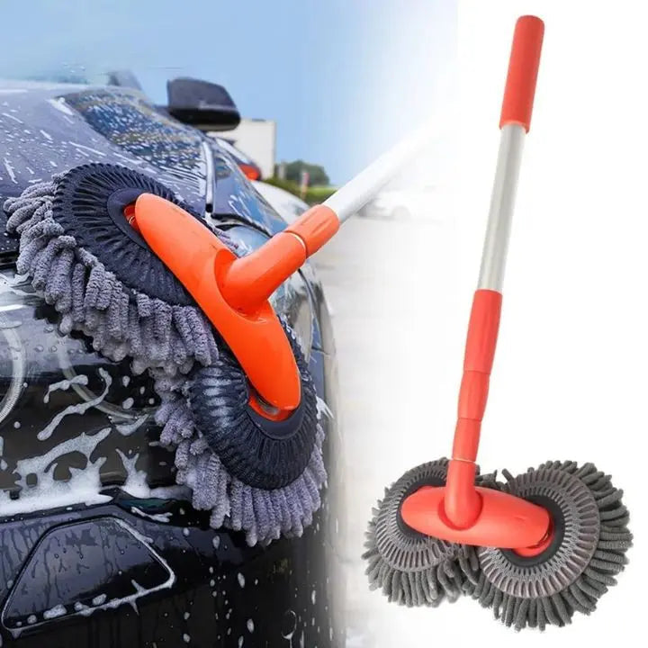 Sweeply | 360° Microvezel Mop - Multifunctionele dweil met dubbele kop en telescopische steel
