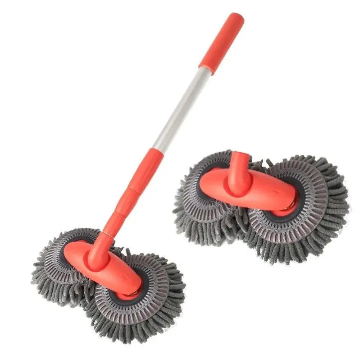 Sweeply | 360° Microvezel Mop - Multifunctionele dweil met dubbele kop en telescopische steel