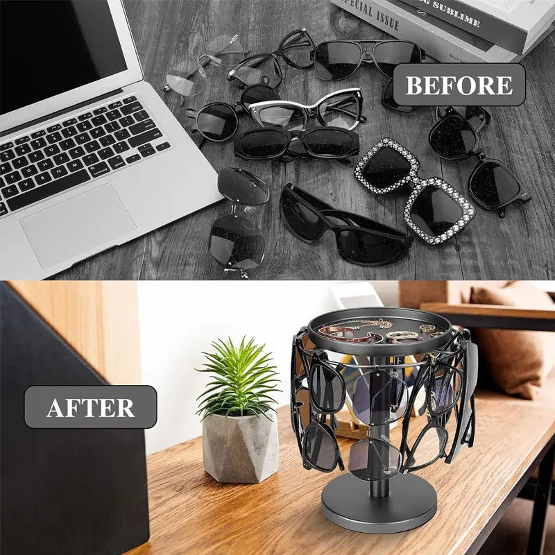 LensLoop | 360° draaibare brilstandaard - Multifunctionele brilhouder voor bureau, zonnebrilhouder