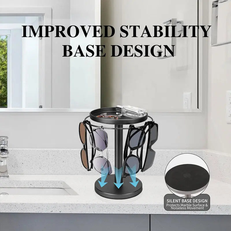 LensLoop | 360° draaibare brilstandaard - Multifunctionele brilhouder voor bureau, zonnebrilhouder