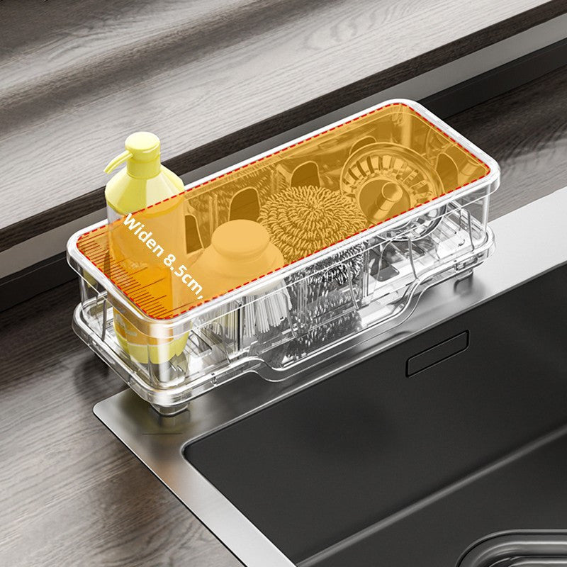 ScrubHub | Keukengootsteenorganizer – Houder voor spons, zeep en afwasborstel, ruimtebesparend gootsteenrek voor een nette en schone aanrecht