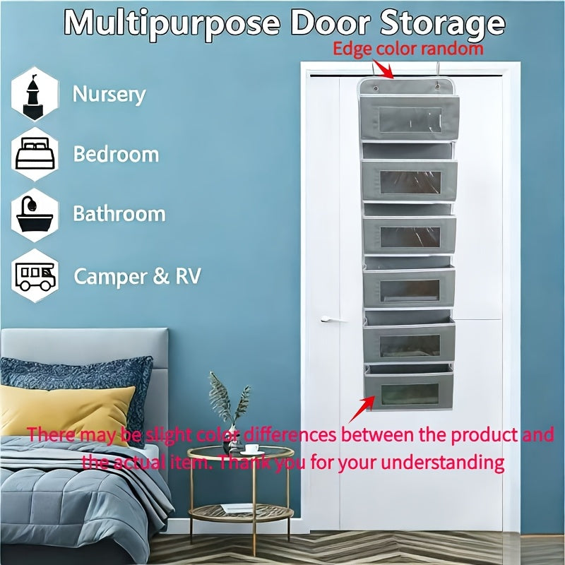 VertiPocket | 6-Laags Deurhangende Organizer – Opvouwbaar Opbergrek met 6 Grote Vakken