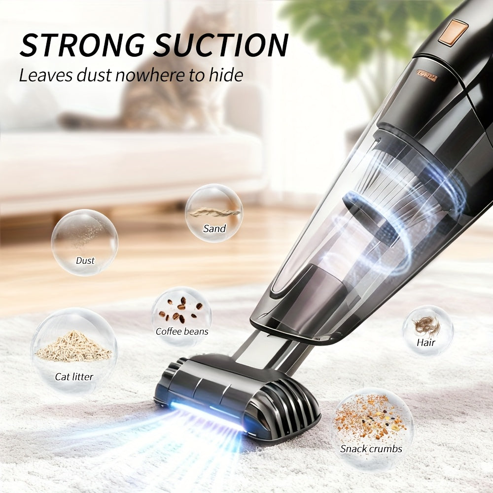 SwiftClean | Draadloze handstofzuiger – 4 kPa sterke zuigkracht, draagbare mini-USB-steelstofzuiger