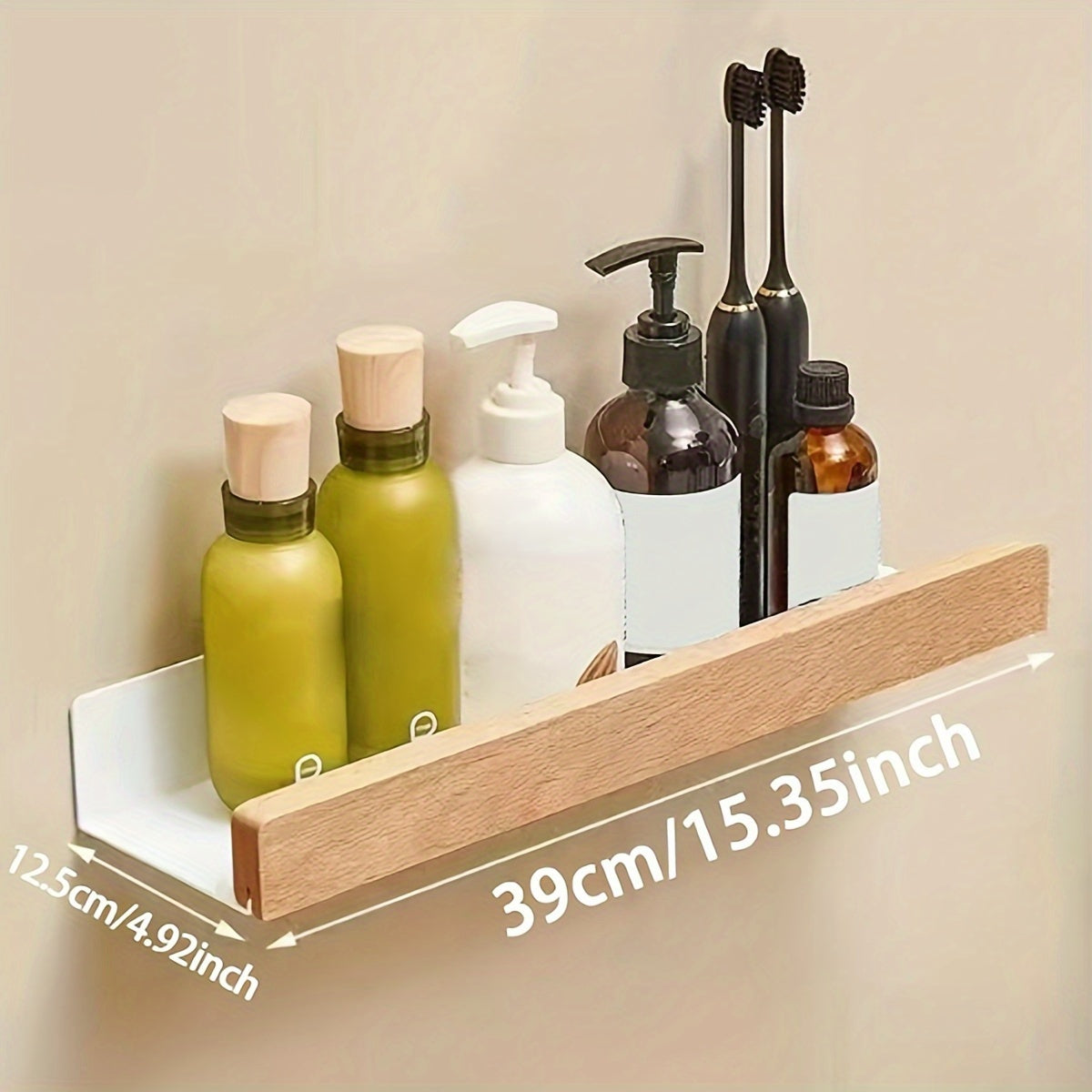 RustiRack | Opbergrek voor in de badkamer aan de muur - doucheruimtehouder zonder perforaties