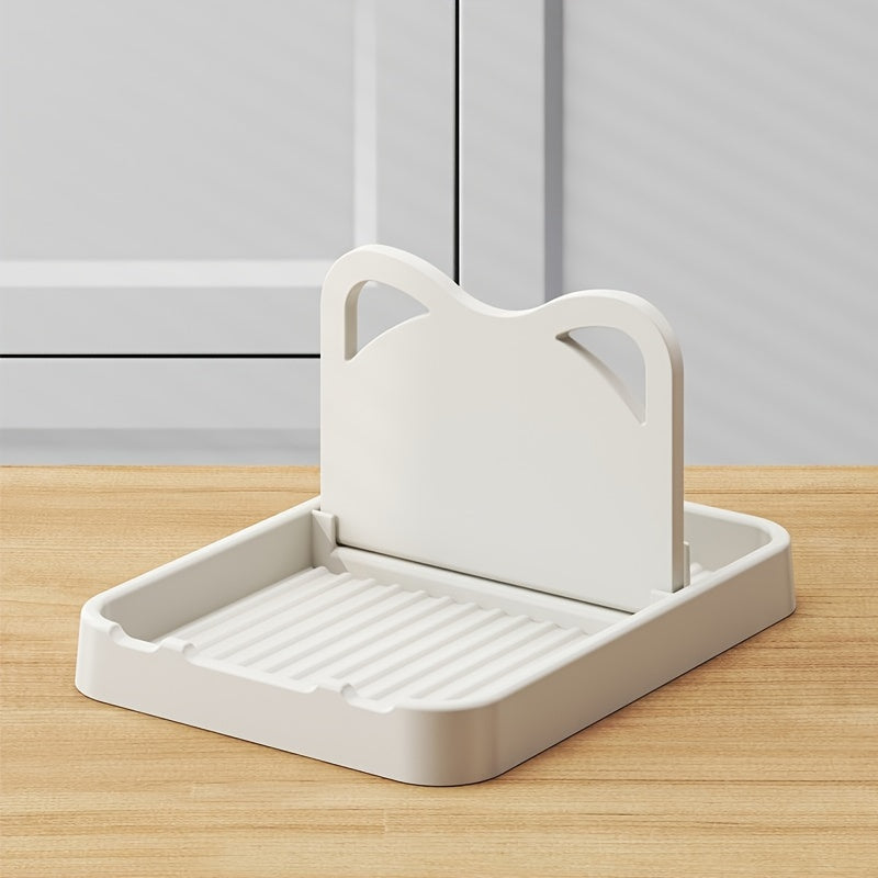 LidBase | Pannenlidhouder met kattenoren – opvouwbare wandgemonteerde lepelhouder