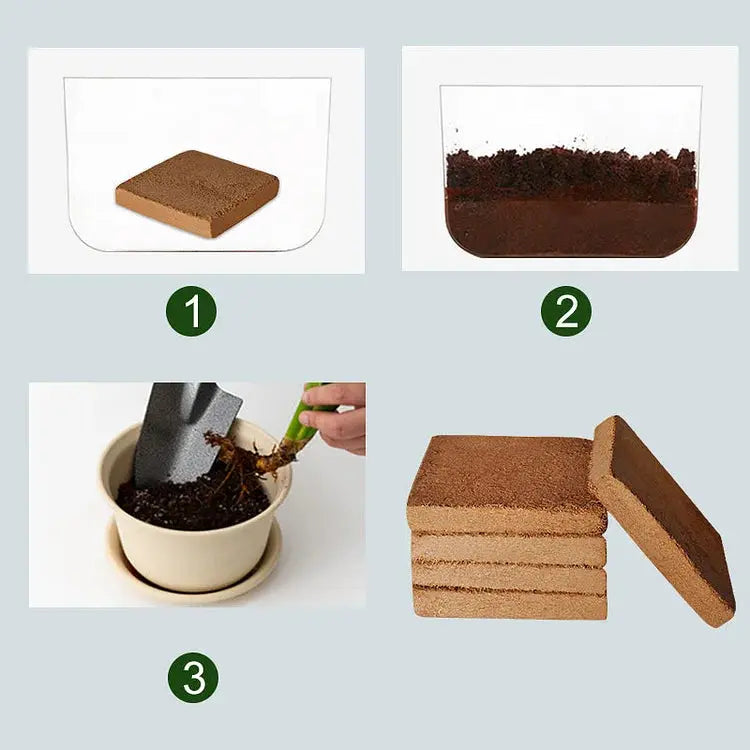 CocoSoil | Biologische kokosvezelsteen – Natuurlijk groeimedium voor planten, bodemvervanger