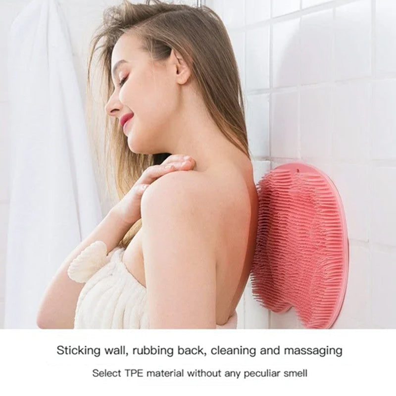 SilkiScrub | Silicone Douche Scrubber - anti-slip voet- en rugmassagekussen voor ontspanning en reiniging