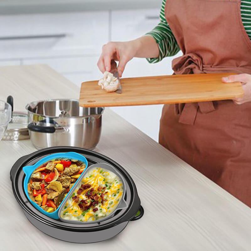 LeakLess | Flexibele siliconen slowcooker-inzet – herbruikbaar, lekvrij, antiaanbaklaag