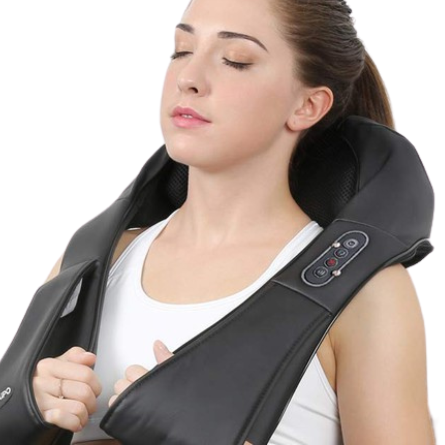 DeepRelief | Verwarmde Shiatsu nek- en schoudermassageapparaat, diepe weefsel- en drukpuntmassage
