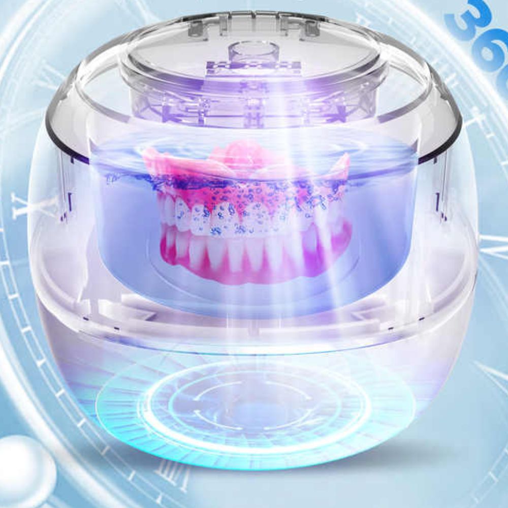 DentaWave | Ultrasone draagbare gebitsreiniger – Compacte, elektrische tandenreinigingsmachine voor kunstgebitten