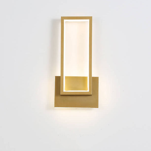 GlimLux | Moderne Gouden LED Wandlamp - Minimalistische Verlichting voor Woonkamer, Slaapkamer & Hal