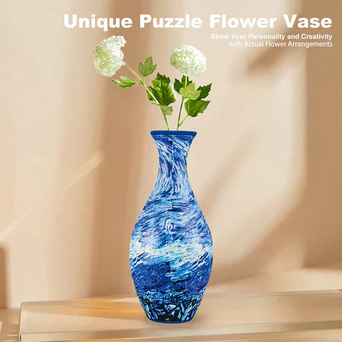 VaseCraft | 3D Puzzelvaas - Decoratieve Bloemenvaas met Verwijderbare Waterhouder, Creatieve DIY Woondecoratie, Uniek Modern Ontwerp