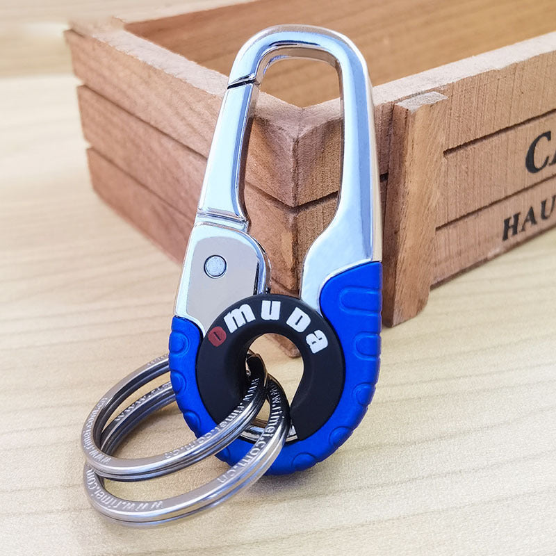 KeyMaster | Metalen karabijnhaak sleutelhanger - draagbare bergbeklimmen Clip met 2 ringen, Anti-Lost Outdoor EDC sleutelhouder