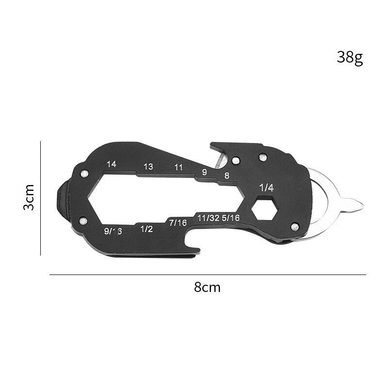 Handy8 | 8-in-1 Sleutelhanger Tool – Multifunctionele Mini Reparatie Tool, Compact & Draagbaar