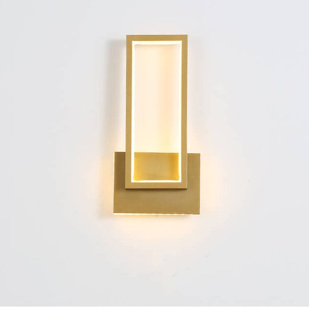 GlimLux | Moderne Gouden LED Wandlamp - Minimalistische Verlichting voor Woonkamer, Slaapkamer & Hal