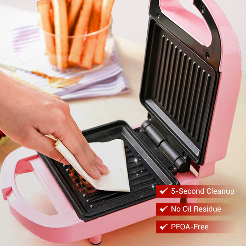 Grillio | Multifunctionele 3-in-1 ontbijtgrill - elektrische sandwich-, wafel- en panini-maker