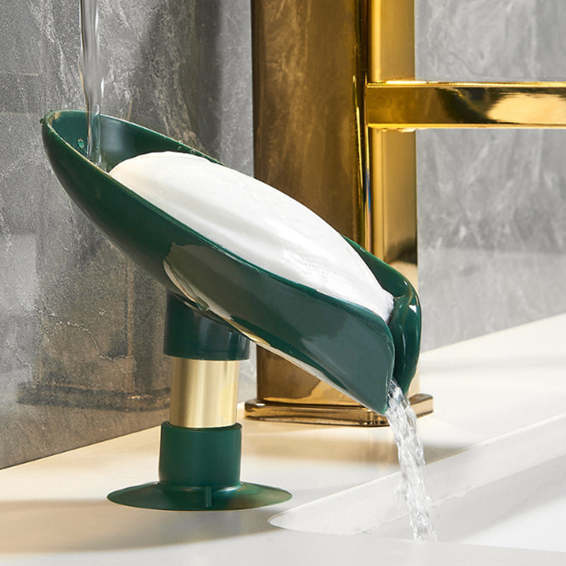 SoapLeaf | Bladvormige zeepbakje met zuignap – Afdruiprek voor badkamer en keuken