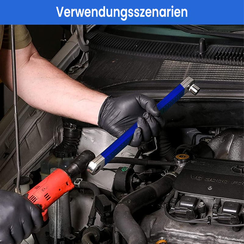 TorqueReach | Zware lange verlengmoersleutel met offset - klein bereik, hoog koppel