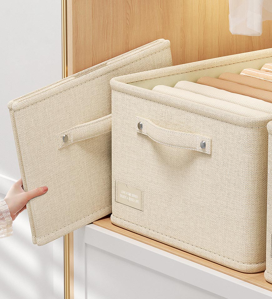 WardroBox | Opvouwbare kledingopbergdoos – Grote stoffen organizer voor beddengoed, kast en kledingkast