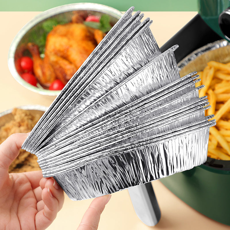 CrispFoil | Ronde bakplaten van aluminiumfolie - wegwerp pannen van aluminiumfolie voor de friteuse, oven en magnetron