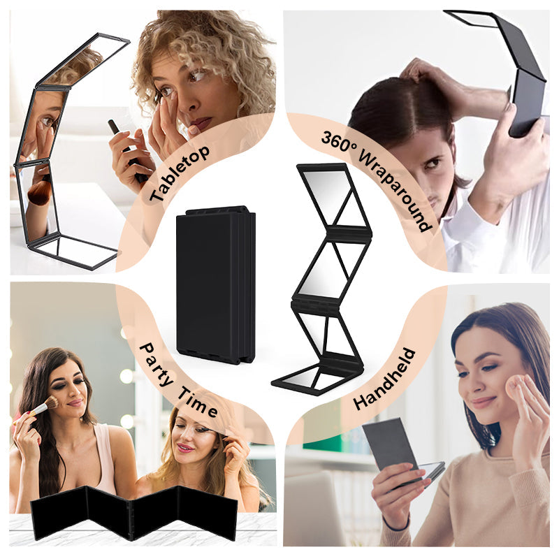 Reflexa | Compacte draagbare opvouwbare make-up- en kaptafelspiegel – verstelbare standaard