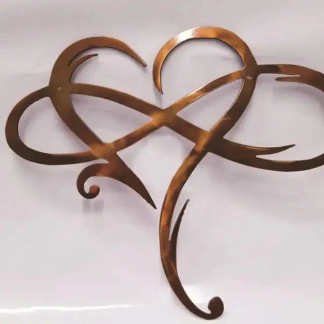 LoveLoop | Metalen wanddecoratie voor oneindige liefdeshartjes - Moderne metalen wanddecoratie