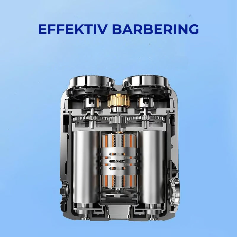 TwinTrim | Draagbaar dubbelrings elektrisch scheerapparaat - USB-oplaadbare Reisbaard & Gezichtshaartrimmer