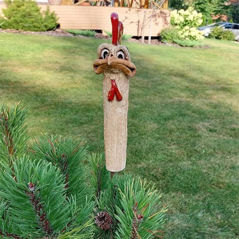 TricksterBird | Grappige Tuindecoratie – Verborgen Langnek Kip/Ostrich Beeld