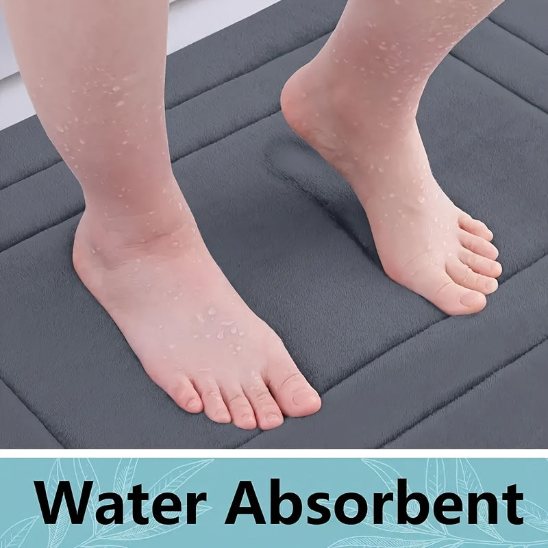 PlushStep | Vintage koraalkleurige fleece badmat – absorberend, antislip, zacht tapijt voor keuken en badkamer