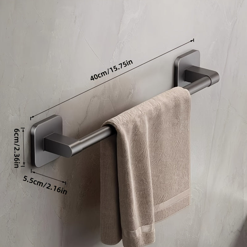 GripBar | Aluminium en kunststof badhanddoekstang zonder boren - handdoekrek voor wandmontage, eenvoudige installatie