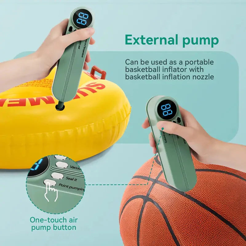 QuickZip | 2-in-1 Mini Draadloze Vacuümsealer & Pomp - Voedsel bewaren en versheid behouden