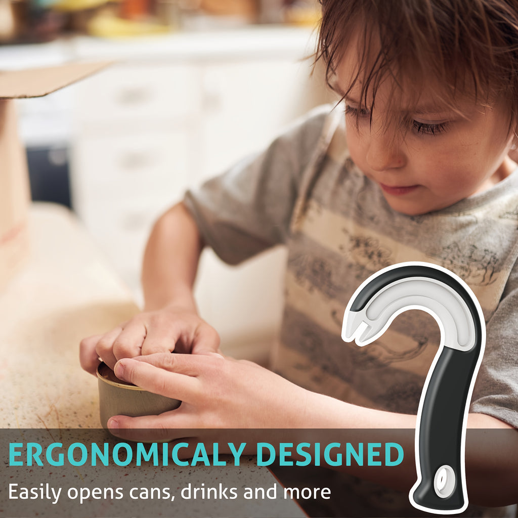GripCan | Gemakkelijk vast te pakken blikopener met haak – Ergonomische duurzame handmatige blikopener