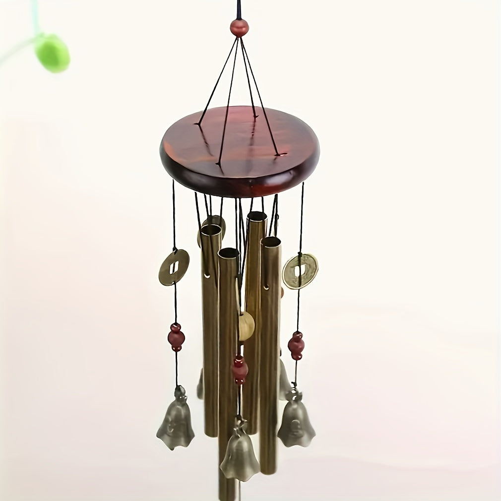 ChimeLuck | Koperen windgong - metalen & houten gelegeerde buisklokken, gelukkige Feng Shui tuindecoratie