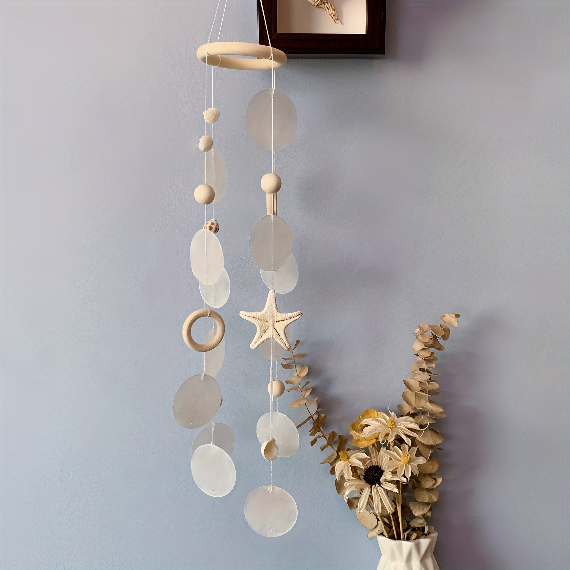 NauticaCharm | Art Deco Kust Windgong - Zeeschelp & Zeester, Boheems Decor